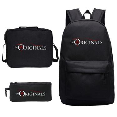 Imagem de Conjunto de mochilas Originals Satchel, mochila escolar com estampa de anime