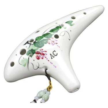 Imagem de ocarinas Ocarina 12 furos Ac Tuning Ocarina adequado para iniciantes entrada adulto profissional tocando Ocarina instrumento fácil de aprender piccolo