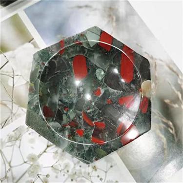 Imagem de Fangyid Tigelas de pedra de sangue de cristal pedras naturais minerais cristais gemas Reiki para decoração de casa pedras preciosas (cor: hexágono, tamanho: 250-350g)