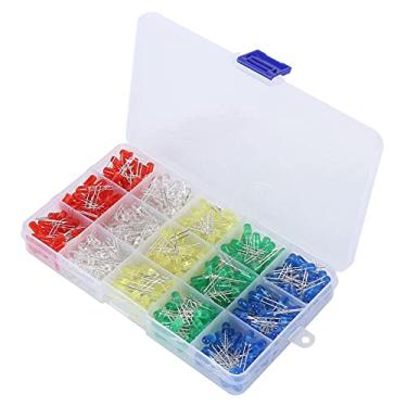 Imagem de Acouto Kit de Sortimento de Diodo Emissor de Luz Colorido 500 Unidades 5 Mm para Projetos DIY, Componentes Elétricos e Indicadores