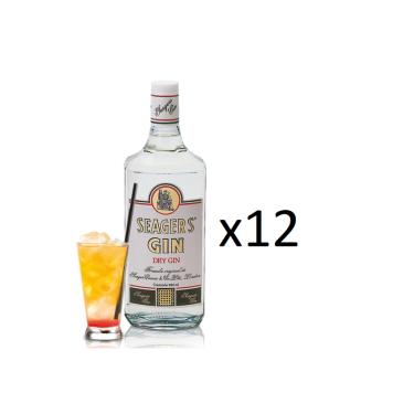 Imagem de Kit Gin Seagers Dry 980ml 12 Unidades
