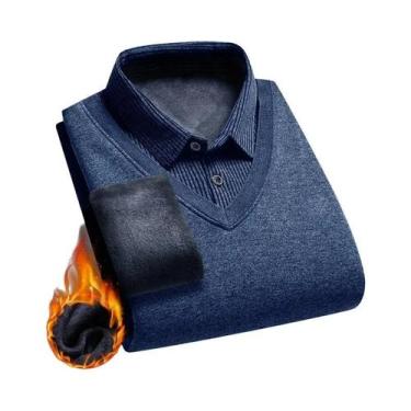 Imagem de Camisas Polo Listradas Slim Fit Para Homens, Moda De Outono, Pulôveres