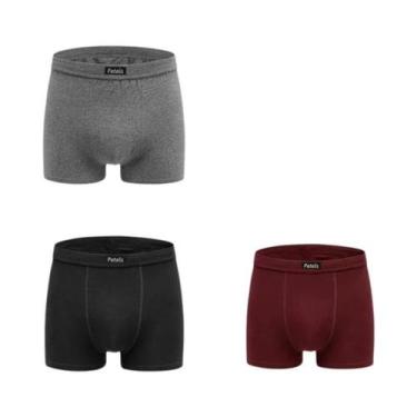 Imagem de Cuecas De Algodão Masculinas plus Size Pacote 95-220kg Alta Qualidade 