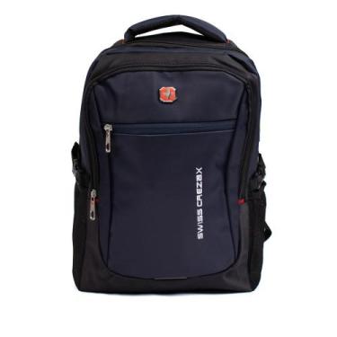 Imagem de Mochila Unissex Swiss Crezax Executiva Notebook Marinho - RDN TRAVEL, 