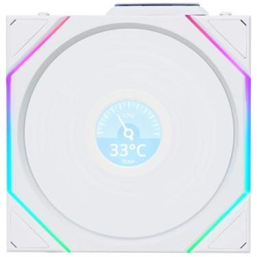 Imagem de Fan 120mm lian li uni fan tl wireless lcd argb branco 12tllcd1w1w
