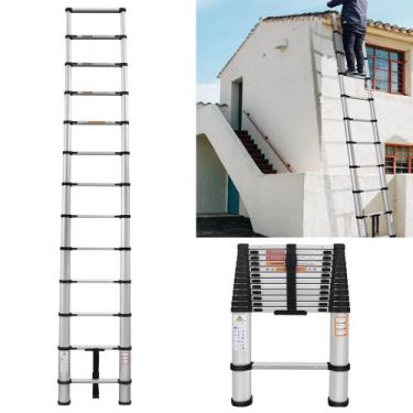 Imagem de Escada telescópica Qimu Aluminium Lightweight 3,2 m 150 kg