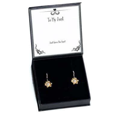 Imagem de SpreadPassion Presentes exclusivos para tia, tia quente o coração, brincos de girassol de Natal para tia