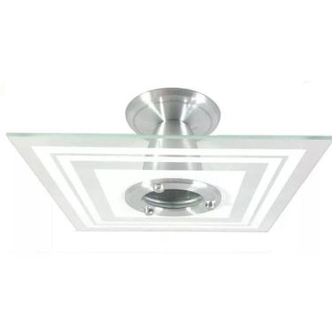 Imagem de Luminária Plafon Quadrado Branco - Sala, Quarto, Cozinha