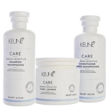 Imagem de Kit Home Care Derma Sensitive Keune Shampoo Condicionador E Máscara