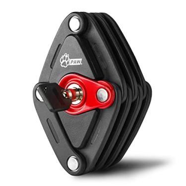 Imagem de Cadeado dobrável para bicicleta com 2 chaves - Fechaduras de segurança fortes antifurto, cilindro antifurto e palheta - Trava dobrável para bicicleta com suporte de montagem (900 g)