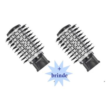 Imagem de 2 Cerdas Original Escova Rotativa Conair + Brinde Promoção cerda escova de cabelo conair rotating diamond brilliance - air brush