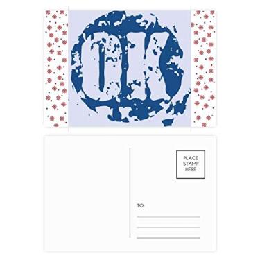 Imagem de OK Design Estampa de ilustração redonda, Natal, Natal, celebração, cartão postal Blessing Mailing Card