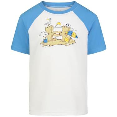 Imagem de Under Armour Camisa de manga curta para meninos, gola redonda, leve e respirável, Castelo de areia branca, 6