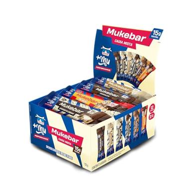 Imagem de Barra de Proteína, Mais Mu, Mukebar, Sabores Mistos, 15g de Proteína, Zero Açúcar - Display 12 Unidades