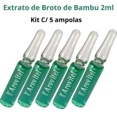 Imagem de Arovitel Broto De Bambu 2ml - Kit 5 Ampolas Nutrição Intensa