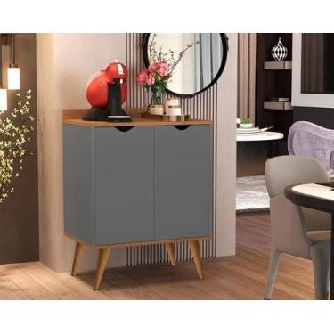Imagem de Aparador buffet 2 portas Puxador Cava Plus Onix / Nature - Comprar Mov