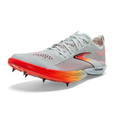Imagem de Brooks Hyperion Elite MD Tênis de corrida masculino de corrida de média distância, Azul ilusão/coral/laranja, 12.5 Women/11 Men