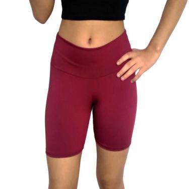 Imagem de Short Feminino Meia Coxa Justo Praia Cós Liso Suplex Pp ao Plus Size -