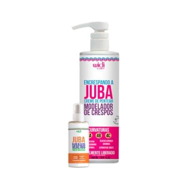 Imagem de Kit de Tratamento para Cabelos Crespos Encrespando a Juba WIDIcare com Blend de Óleos 60ml e Creme para Pentear 500g