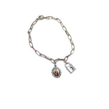 Imagem de Pulseira Cadeia da Consagração Com Medalha de Nossa Senhora das Lágrim