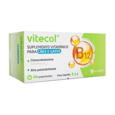 Imagem de Suplemento Vitamínico Avert Vitecol para Cães e Gatos 30 Comprimidos