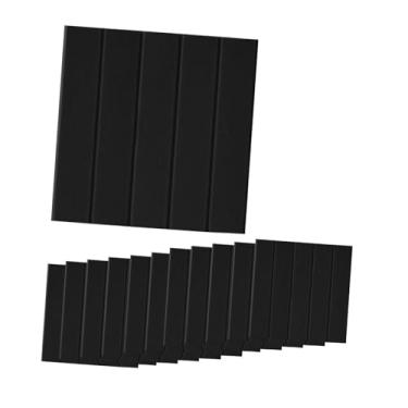 Imagem de IEUDNS 12 placas de isolamento acústico das etiquetas da telha dos pces, alto desempenho, adesivos de parede, painéis absorventes de som para o escritório, Preto