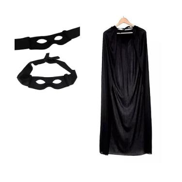 Imagem de Fantasia Zorro Adulto C/Capa e Máscara - 2 PÇS