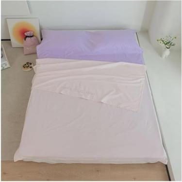 Imagem de Forros de saco de dormir Saco de dormir portátil compacto, lençol forrado de saco de dormir de algodão para hotel doméstico, para viagens ao ar livre e acampamento, 9 estilos, G, 160x210cm