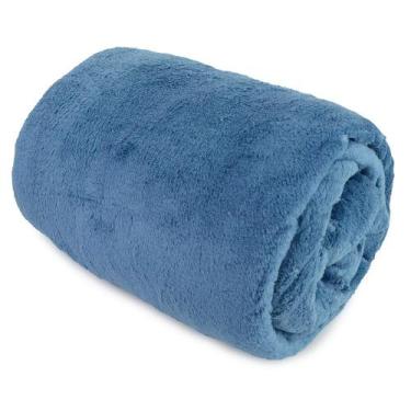 Imagem de Manta Casal Corttex Home Design 180x220cm Azul - 700747