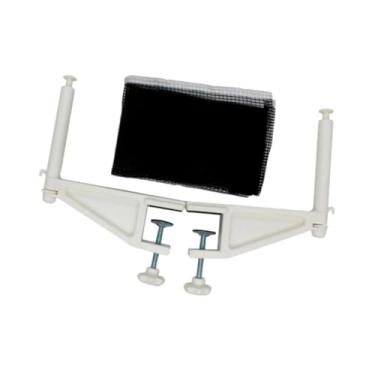 Imagem de Vaveren Conjunto de postes para rede de tênis de mesa, suporte de malha para pingue-pongue, equipamento de substituição para adultos, braçadeira de rede para, Branco