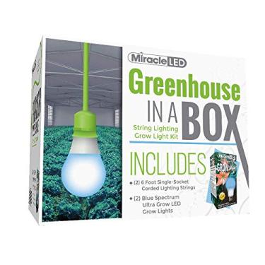 Imagem de Miracle LED Estufa em uma caixa Ultra Grow Blue Spectrum Sementeira e Partida de Soquete Único Kit de Lâmpada LED Crescer com Fio de 6 Pés (pacote com 2)