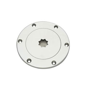 Imagem de Placa de Deck Buchan Marine de aço inoxidável com padrão de estrela, Mirror Polished 316 Stainless Steel, 3", 4" and 5"