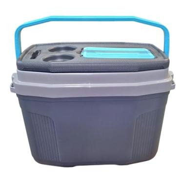 Imagem de Caixa Térmica Praia Camping Pesca 20 Litros Para 26 Latas Cerveja Refri ou 2 Litros Pet Termolar (Cinza Plus)