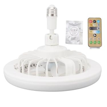 Imagem de Luz de ventilador de teto de 30w 9,8 polegadas DE CONTROLO DE REMOTO AJUSTÁVEL 3 VELOCIDADE DE COLOR E27 Luz do ventilador 86-265V
