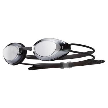 Imagem de Óculos de Natação TYR Blackhawk Racing Preto Lente Espelhada Prata