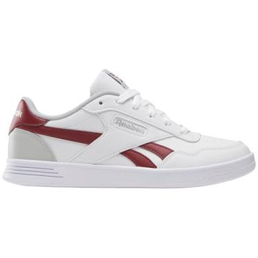Imagem de Reebok Tênis feminino Court Advance, casual, moderno, branco, Calçado branco/vermelho retrô/cinza 1, 36