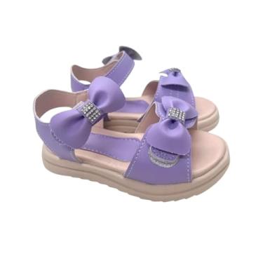 Imagem de Sandália Infantil Feminina com 2 Laços – Conforto, Estilo e Segurança para Meninas (Lilás, BR, Criança de 4 a 8 anos, Numérico, M, 24)