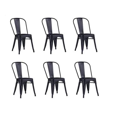 Imagem de Conjunto 6 Cadeiras Iron Fosca Rivatti Móveis Preto