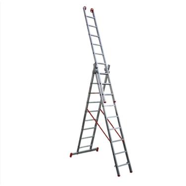 Imagem de Escada Extensiva Tripla Aluminio 9X3 Degraus Botafogo