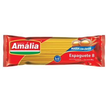 Imagem de Macarrão Santa Amália Massa com Ovos Espaguete 8 500g