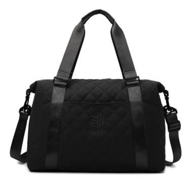 Imagem de Bolsa Feminina Grande Para Viagem De Bordo Bagagem Academia Esportiva Resistente Com Alça De Mão Ombro Blogueira Executiva - ZAFIN (Preto)