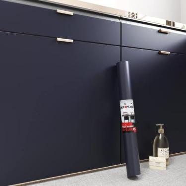 Imagem de Papel de parede Decotalk Azul escuro 30x200cm Vinil removível