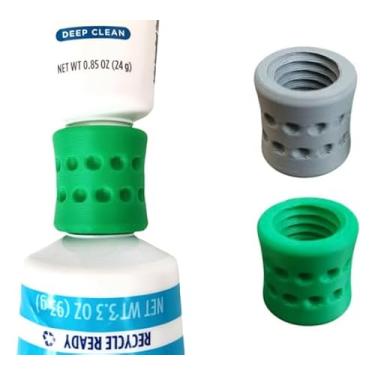 Imagem de Adaptadores de refil de pasta de dente 2 peças – Serve para Crest & Colgate para embalagem de viagem