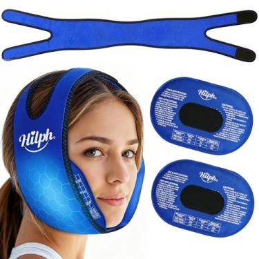 Imagem de Hilph Face Ice Pack Wisdom Teeth Ice Pack Head Wrap, Jaw Ice Pack Wrap with 2 Adjustable Large Hot Cold Gel Packs for Oral Surgery Surgery, Wisdom Teeth Extraction & Dental Implants, Tonsillectomy