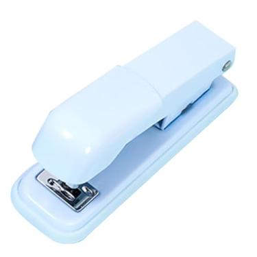 Imagem de Grampeador de escritório Metal Ergonômico Sem esforço Grampeador de mesa Grande capacidade 60 mm de profundidade para alunos de escolas de escritório Professores Dormitório (Azul celeste)