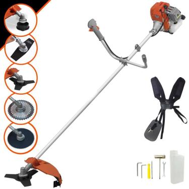 Imagem de Roçadeira À Gasolina Tekna RL520ACG2 52cc 2HP 13.000rpm Completa 5 Em 1 Com Carretel de Nylon + Facas 2 Pontas, 3 Pontas, 40 Dentes e 80 Dentes