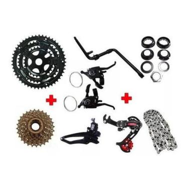 Imagem de Kit Relação 21 Marchas Bike Completo Pedivela Rapid Fire 45m - Yamada
