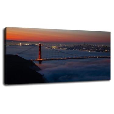 Imagem de Bridge Poster Cruise Canvas Prints Aerial Wall Art For Home 1 painéis Decorações com moldura 33.0 cmx20.3 cm