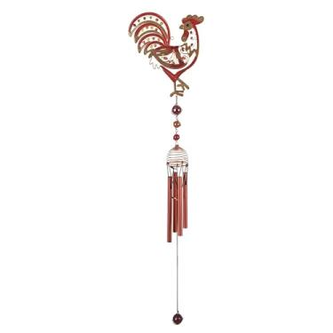 Imagem de ICE ARMOR Estátua de sino de vento de cobre e pedra de 76 cm de comprimento para decoração de decoração de jardim, ideias para inauguração de casa, feriados e aniversários, ótima adição colecionável