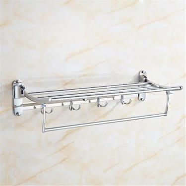 Imagem de Toalheiro de aço inoxidável montado na parede, suporte cromado para banheiro, cozinha e escritório